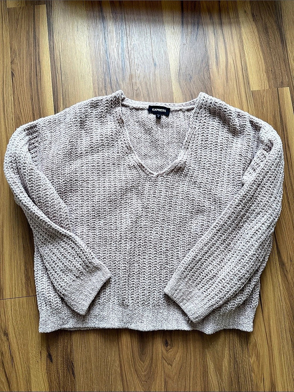 Express Knit Sweater in Pink Size Small Like New